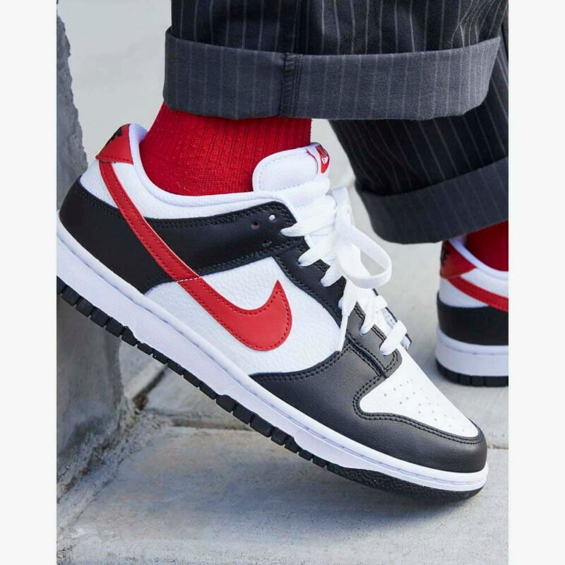 Nike Dunk Low Retro Red Swoosh Panda Fb3354-001 – Image 6