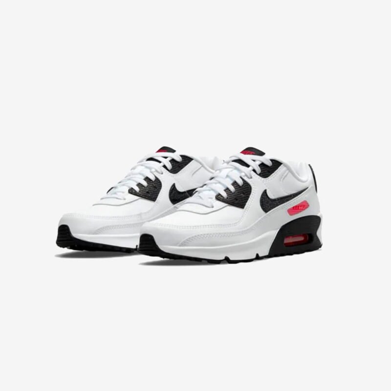 Nike Air Max 90 LTR White Black Red (GS) - DH2605-100 – Image 3