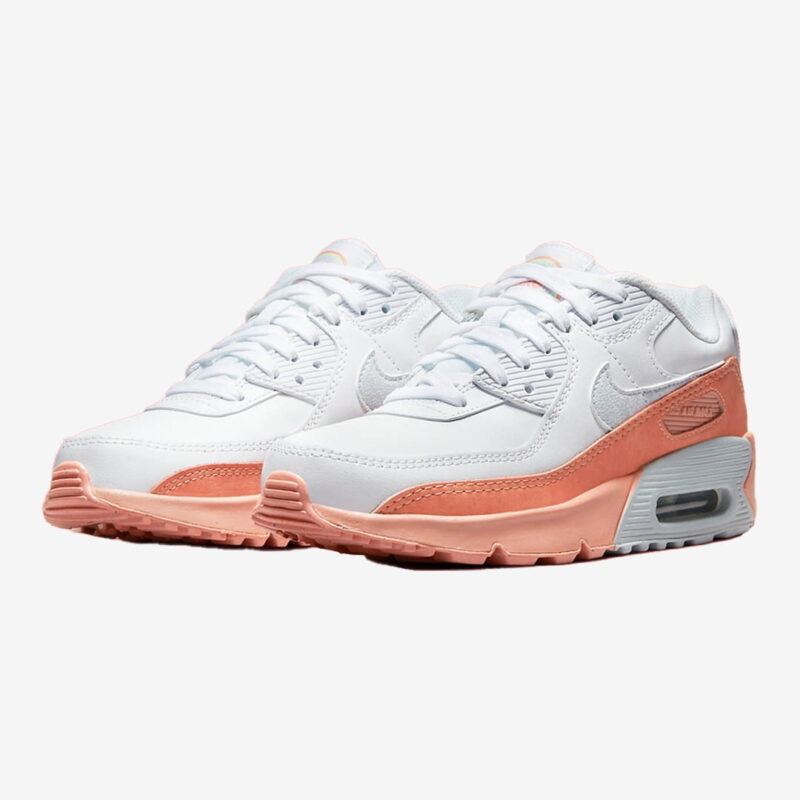 Nike Air Max 90 Leather Rainbow Salmon (GS) dm0956-100 – Image 2