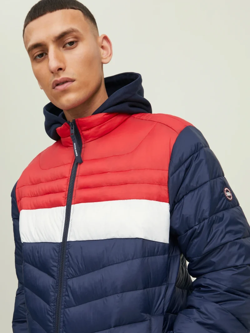 Veste Doudoune Jack & jones Homme Bleu/rouge 12211788 – Image 2
