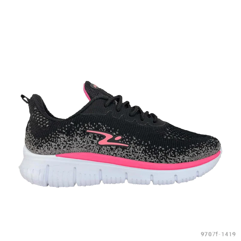 Basket Femme Adrun  9707F-1419 Noir,Rose