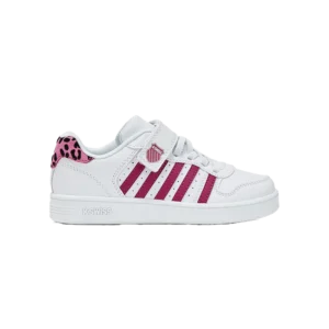 K-SWISS court palisades strap white-fushsia-leop m Enfant K57006-910-M