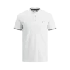 JACK & JONES jjepaulos mao polo ss noos Homme 12199711-BLANC