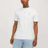 JACK & JONES jjepaulos mao polo ss noos Homme 12199711-BLANC – Image 3