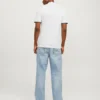 JACK & JONES jjepaulos mao polo ss noos Homme 12199711-BLANC – Image 4