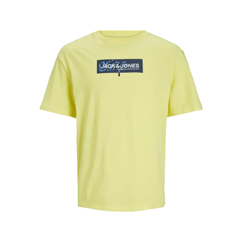 JACK & JONES jcoaop print tee ss crew neck Homme 12253477-Jaune