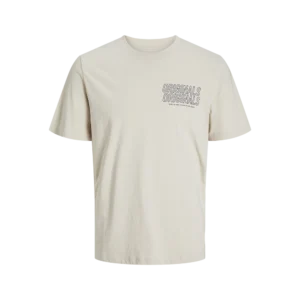 JACK & JONES jorstar tee ss crew neck mar 2024 Homme 12255078-Beige
