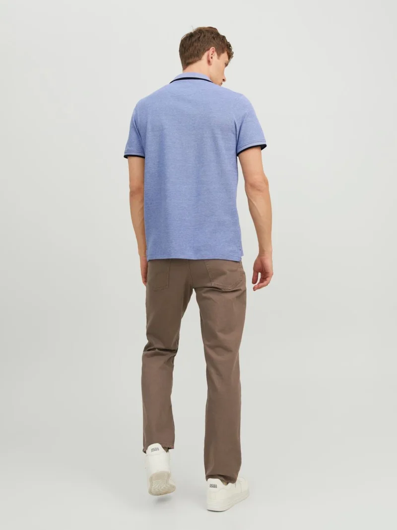JACK & JONES jjepaulos polo ss noos Homme 121366668-BLUE – Image 7