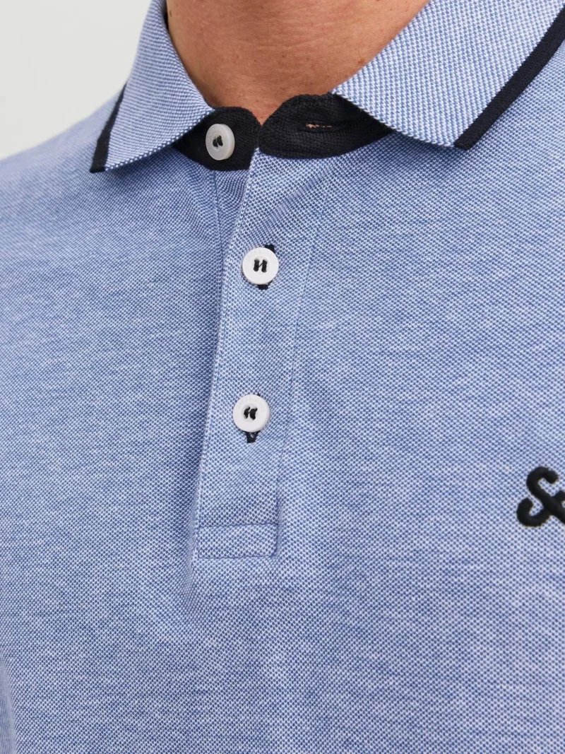 JACK & JONES jjepaulos polo ss noos Homme 121366668-BLUE – Image 4
