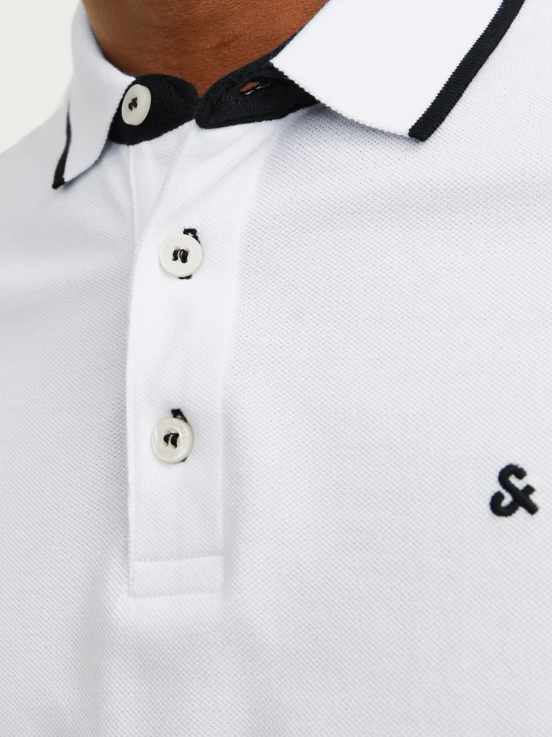 JACK & JONES jjepaulos polo ss noos Homme 121366668-WHITE – Image 6