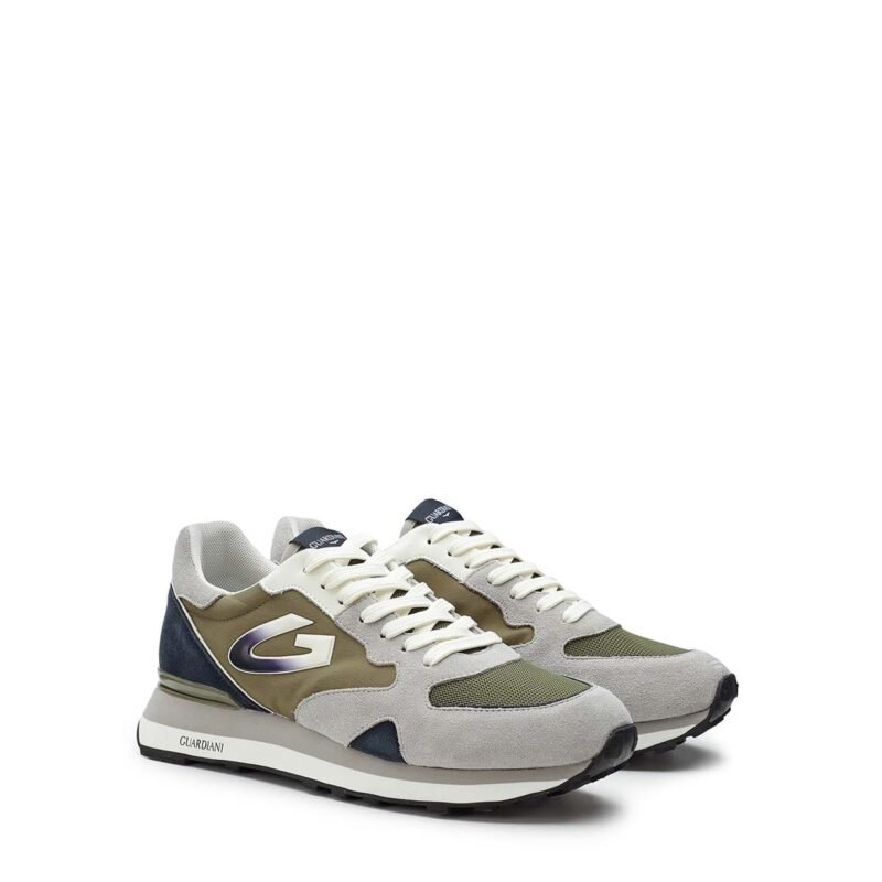 GUARDIANI wen 3161 low m suede beige/ blue/ m Homme AGM316102 – Image 2