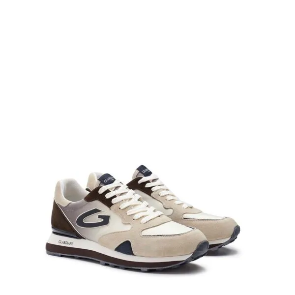 GUARDIANI wen 3162 low m suede grey/ dk. brow Homme AGM316201 – Image 2