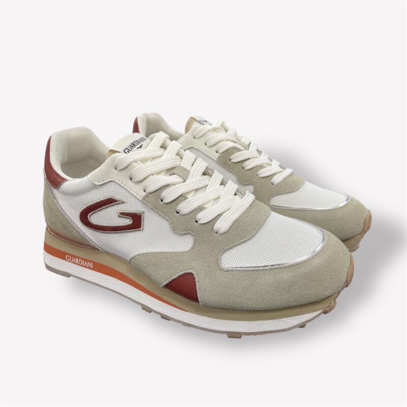 GUARDIANI wen 3163 low m suede grey/ pu rust/ Homme AGM316302 – Image 3