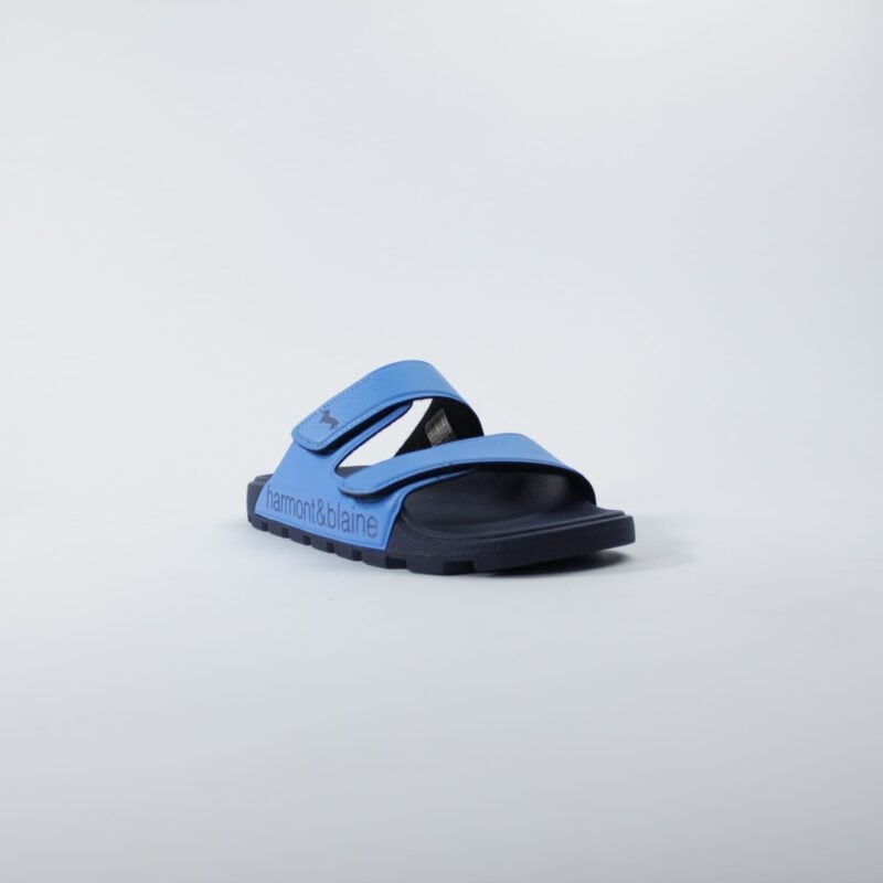 HARMONT&BLAINE ciabatta uomo blubber - logo azzurro - blu Homme EFM231-140-6580 – Image 2