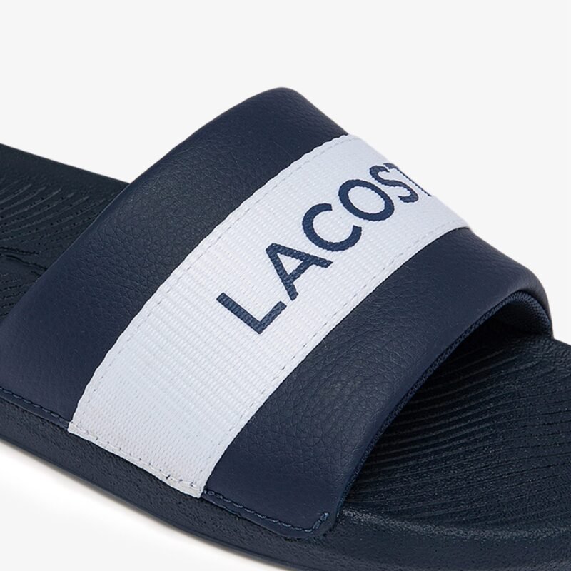 LACOSTE croco slide 0721 1 cma nvy/wht 42 Homme 41CMA0007-092 – Image 2