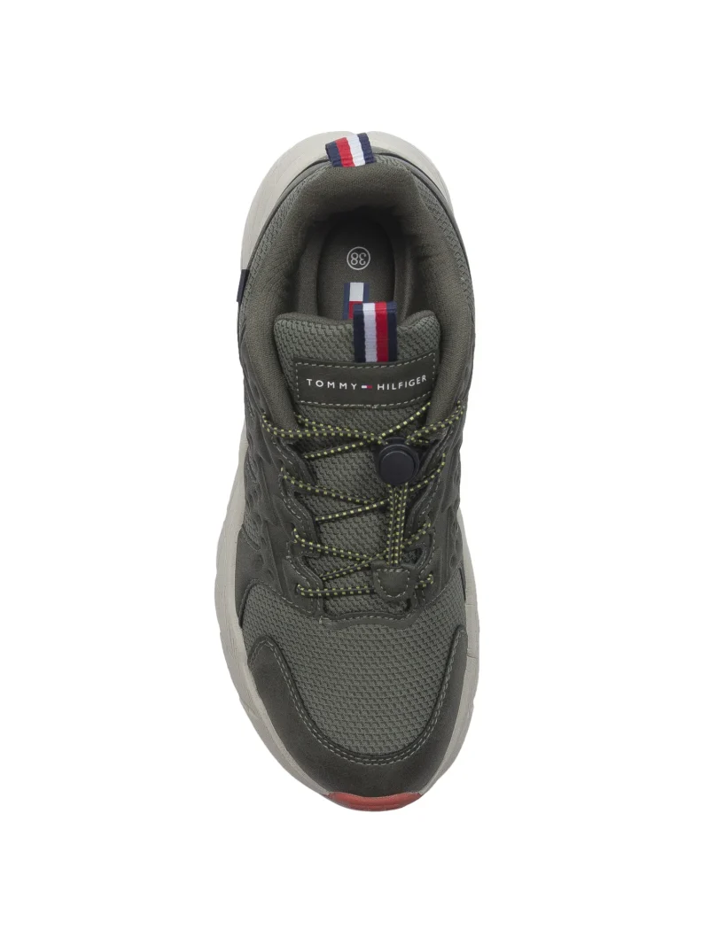 TOMMY sneaker bassa allacciata verdone Homme T3B9-33683-1695414 – Image 3