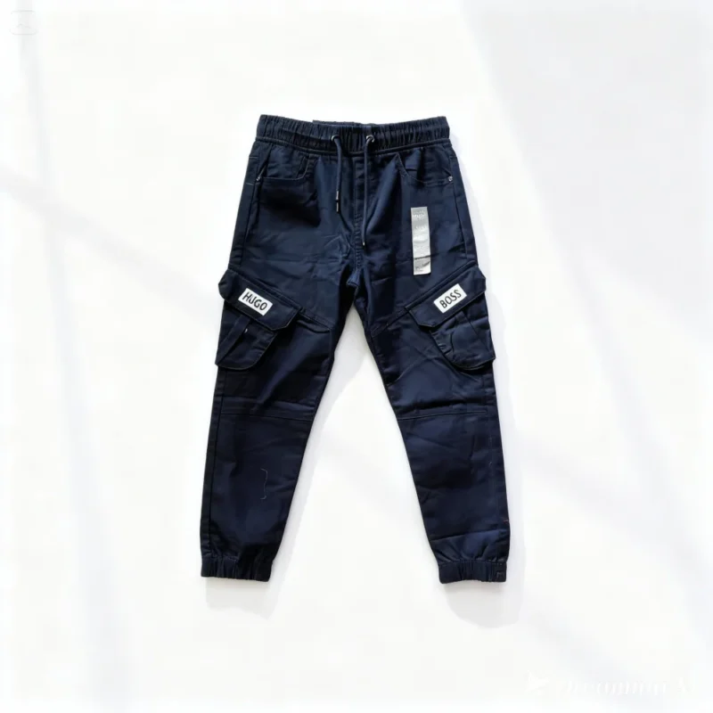 pantalon cargo enfant - BOS001-NAVY – Image 4