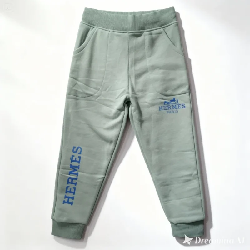 pantalon jogging enfant - HRMS001-VERT – Image 3