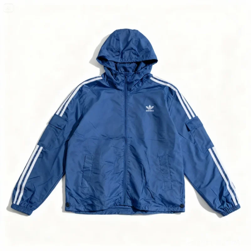 veste avec capuche adidas - IU3475-BLUE – Image 2