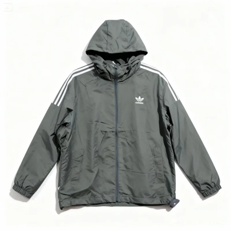 veste avec capuche adida - IU3475-GREY – Image 3