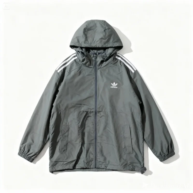 veste avec capuche adida - IU3475-GREY – Image 4