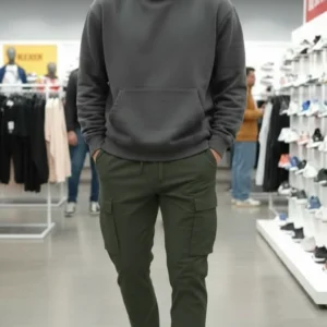 pantalon cargo homme - KE9H93OLVF-OLIVE